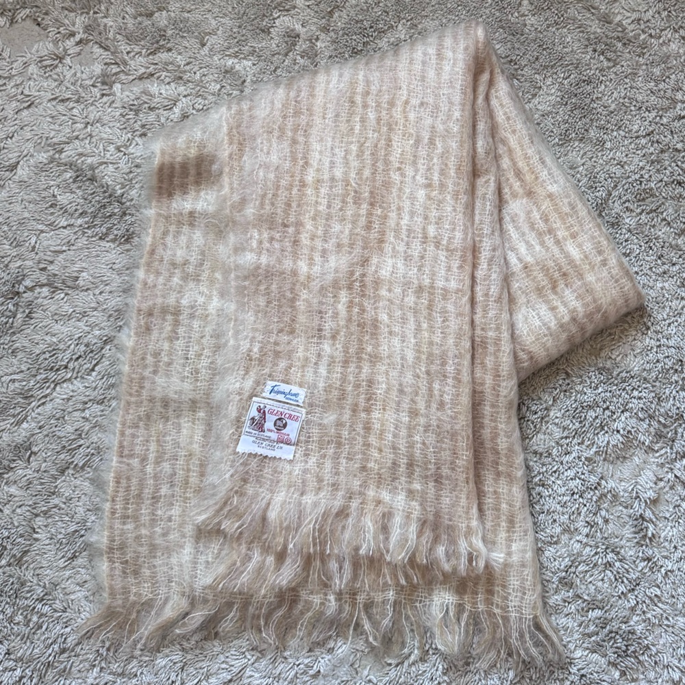 Vintage Mohair Glen Cree Scarf